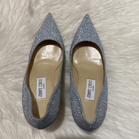 Jimmy Choo Romy 85mm glittered Leather‎ pump size 38EU - Picture 6 of 11